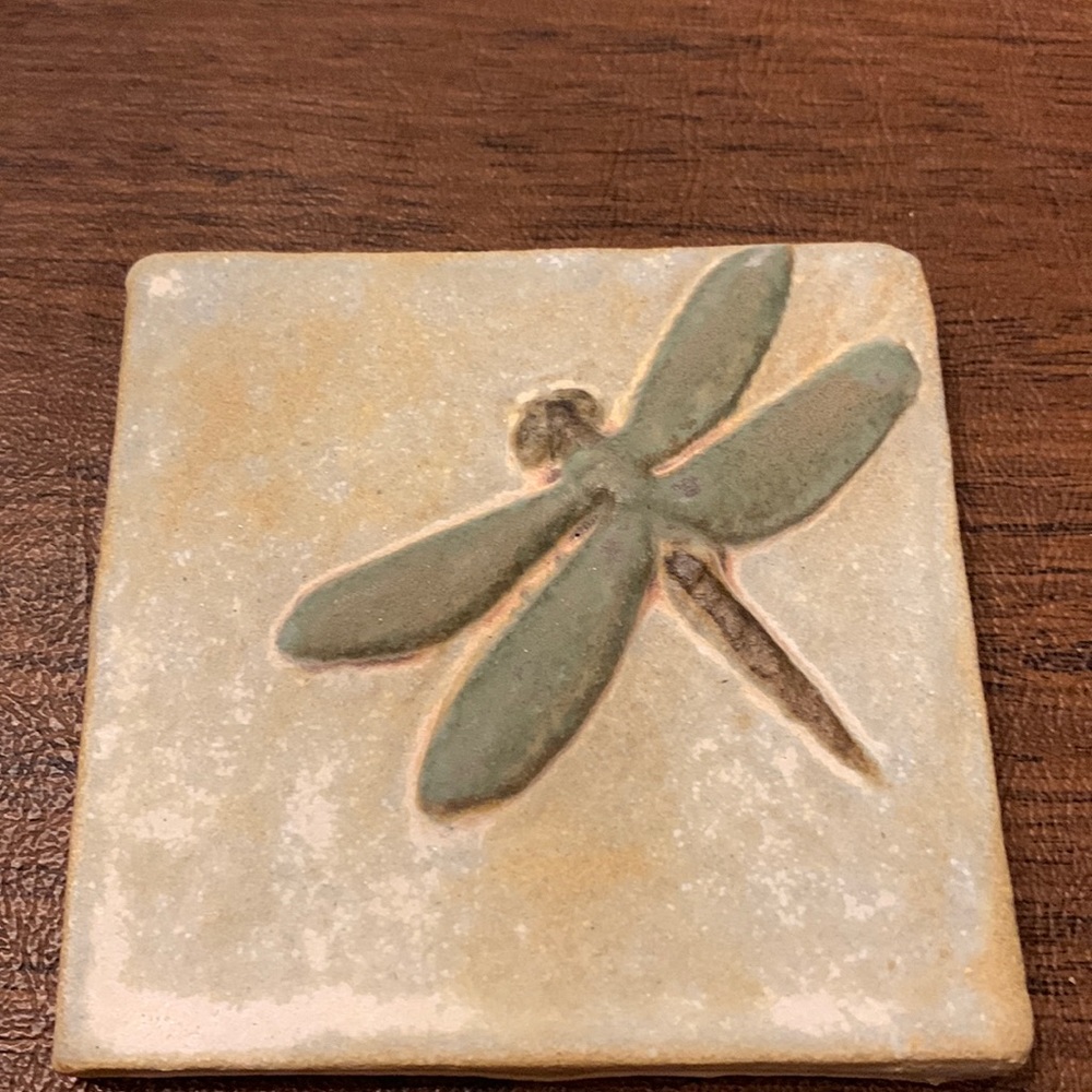 Dragonfly tile - handcrafted